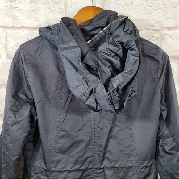 Zara Navy Blue Zip & Button Front Windbreaker Jacket - Picture 11 of 16